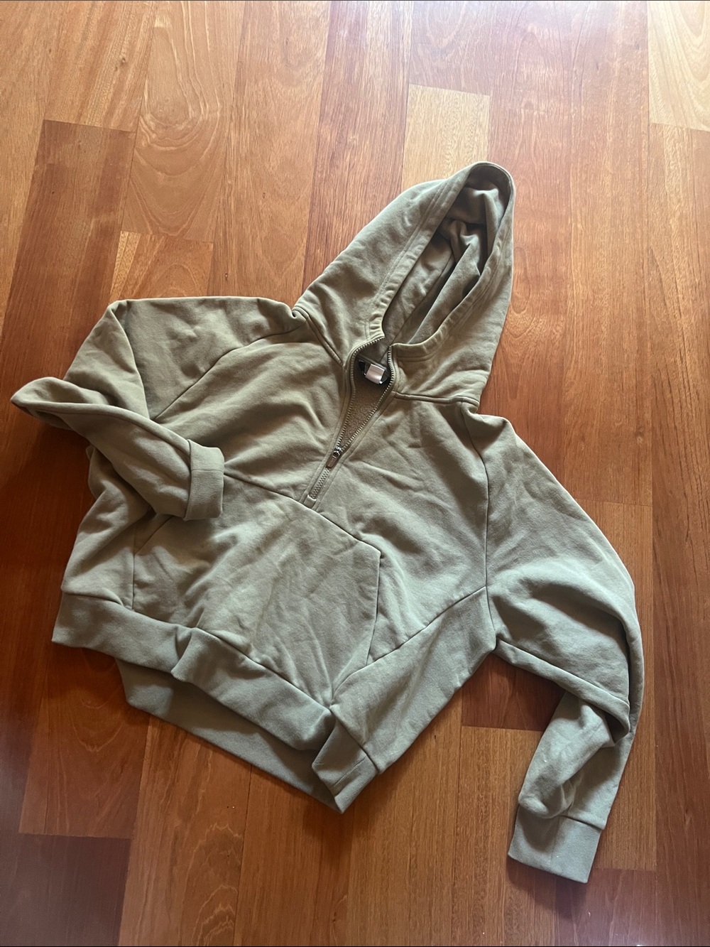 Athleta Olive Green Half-Zip Hoodie